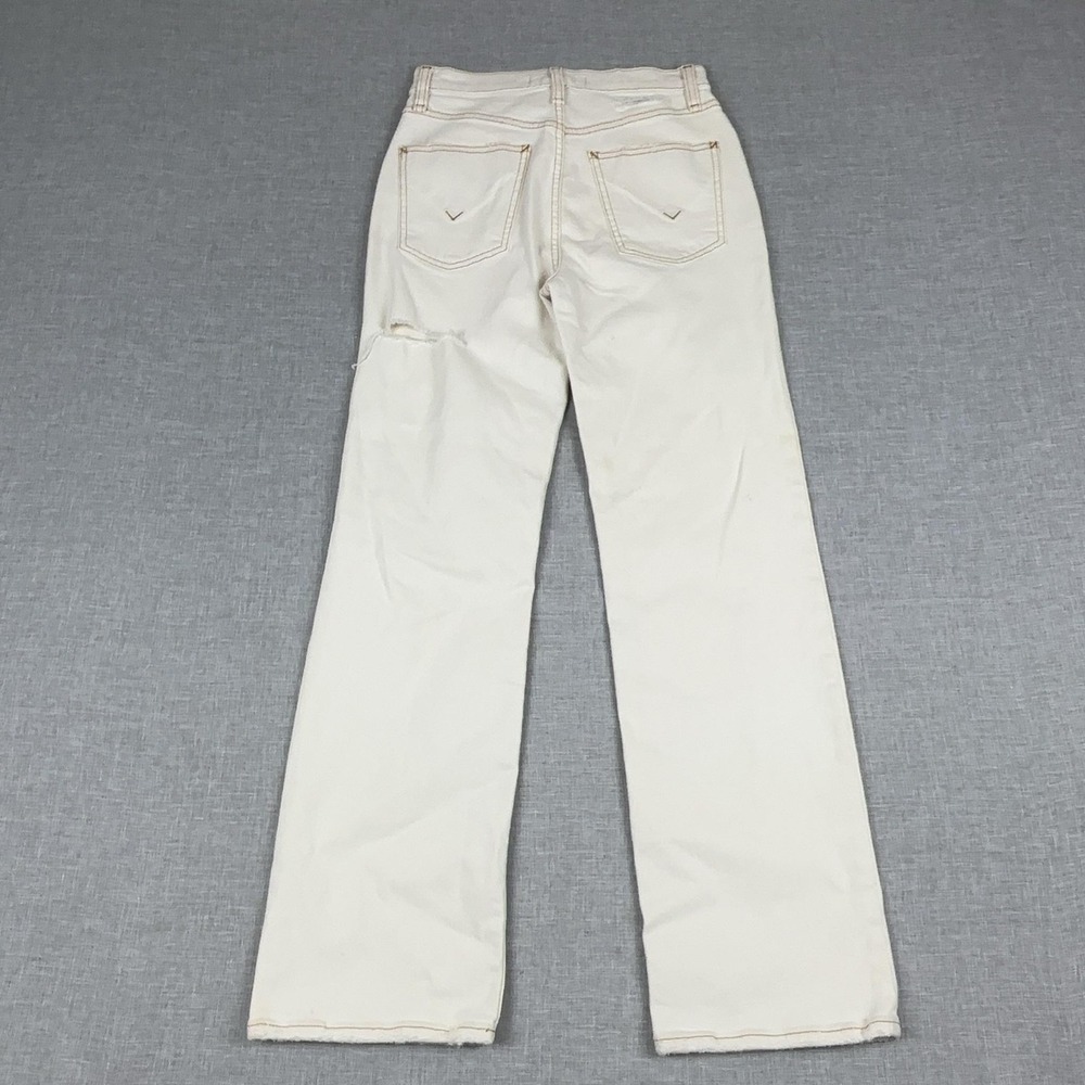 Hudson Jeans Womens 25 White Remi Straight Ankle Distressed Stretch Denim - Picture 5 of 12